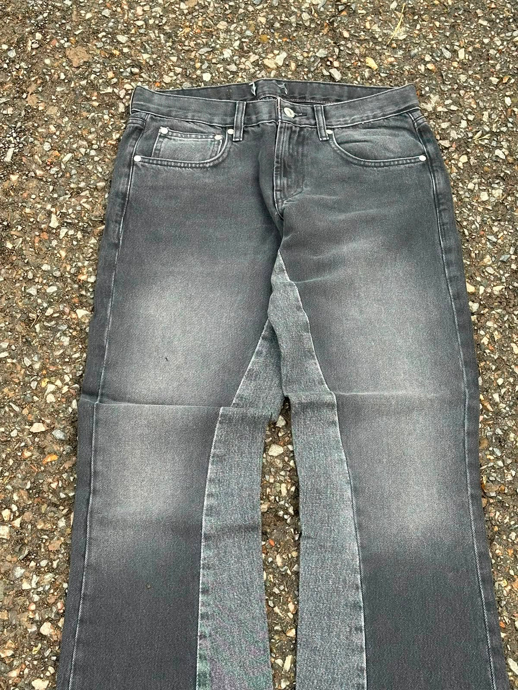 Vintage charcoal wasjed bootcut denim