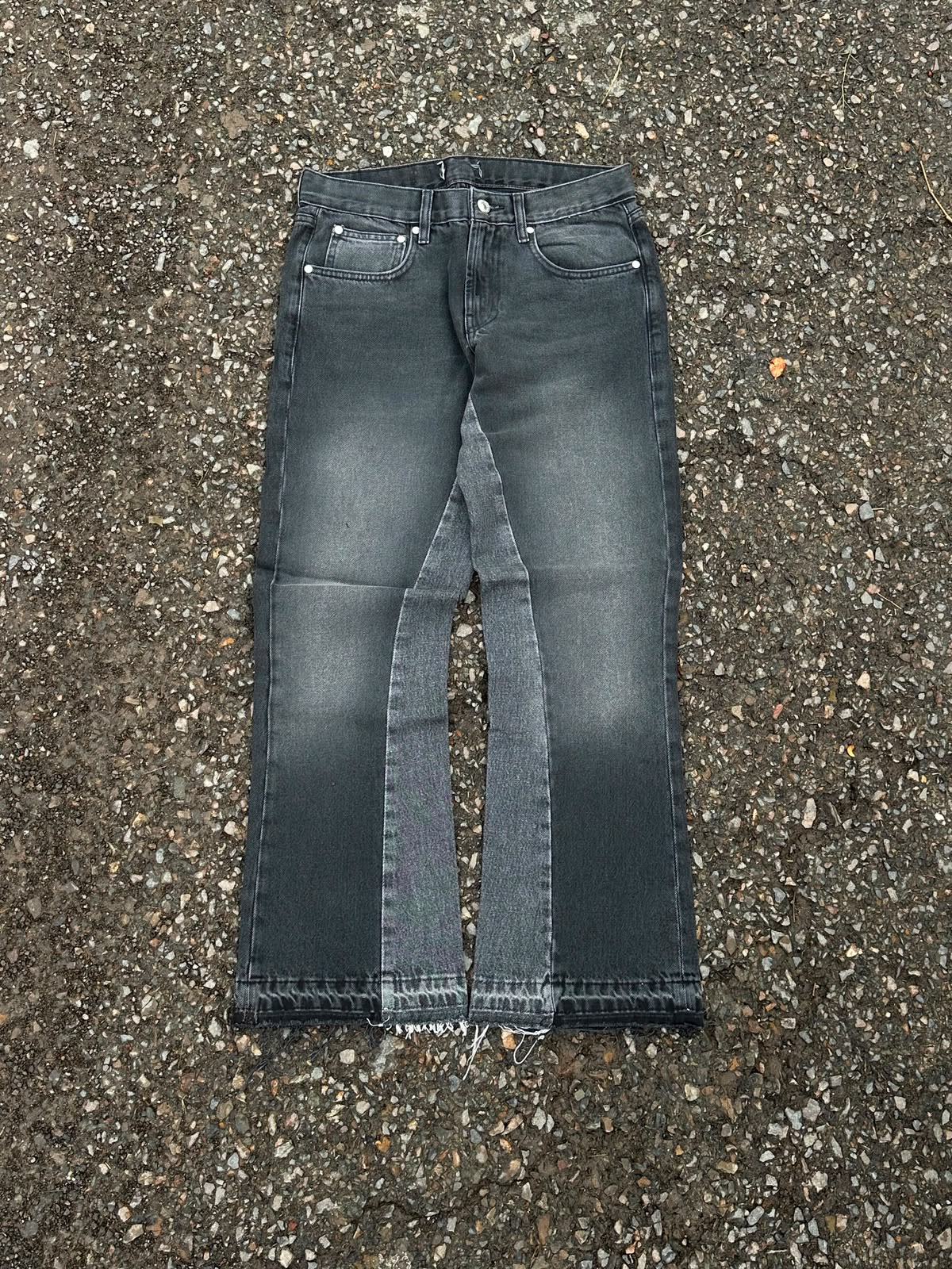 Vintage charcoal wasjed bootcut denim