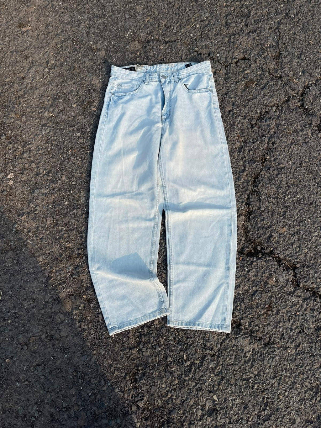 light blue baggy jeans