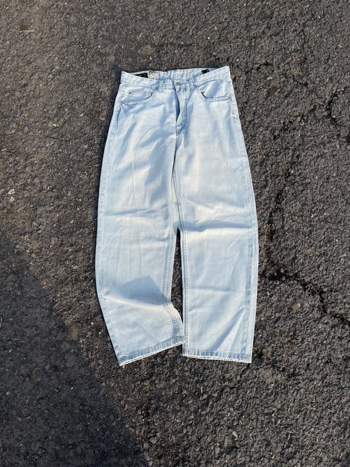 light blue baggy jeans