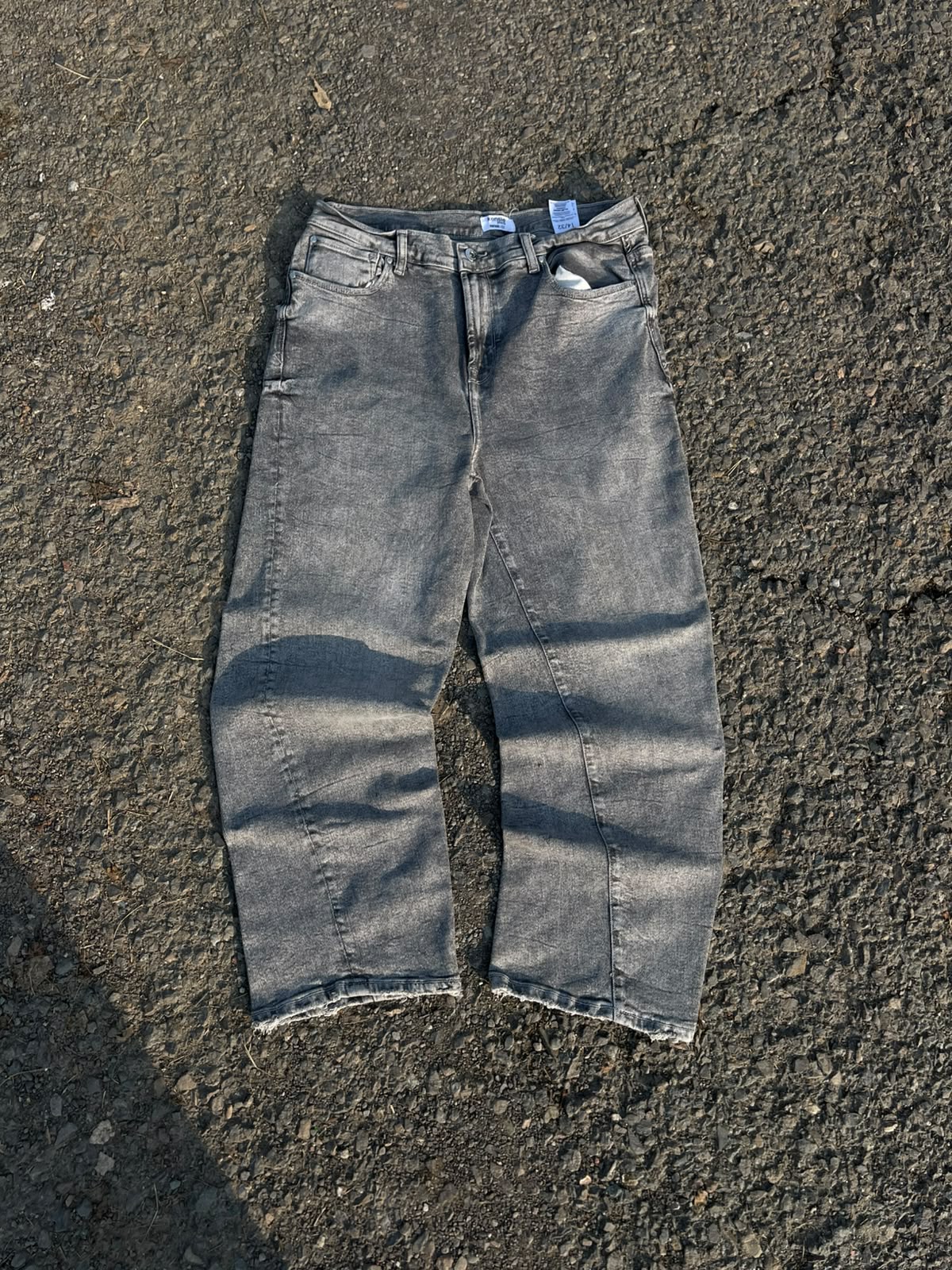 Vintage grey washed kensie baggy jeans