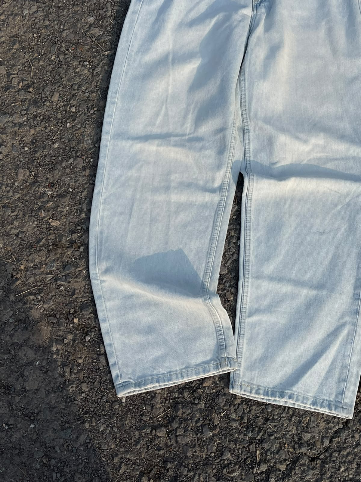 light blue baggy jeans
