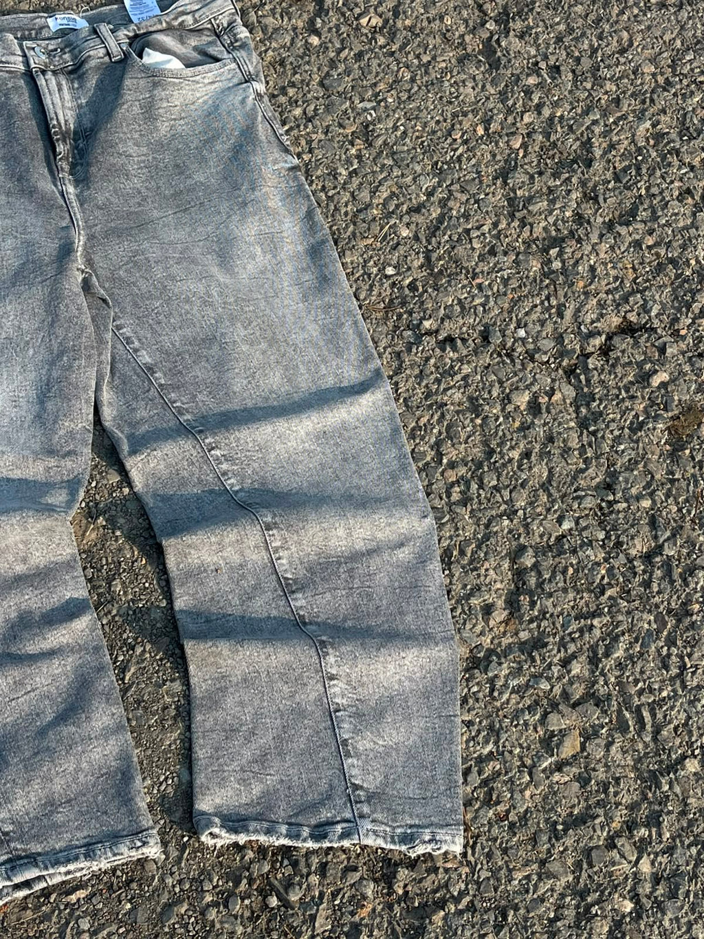 Vintage grey washed kensie baggy jeans