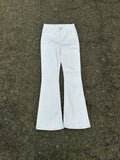 Cream flared jeans