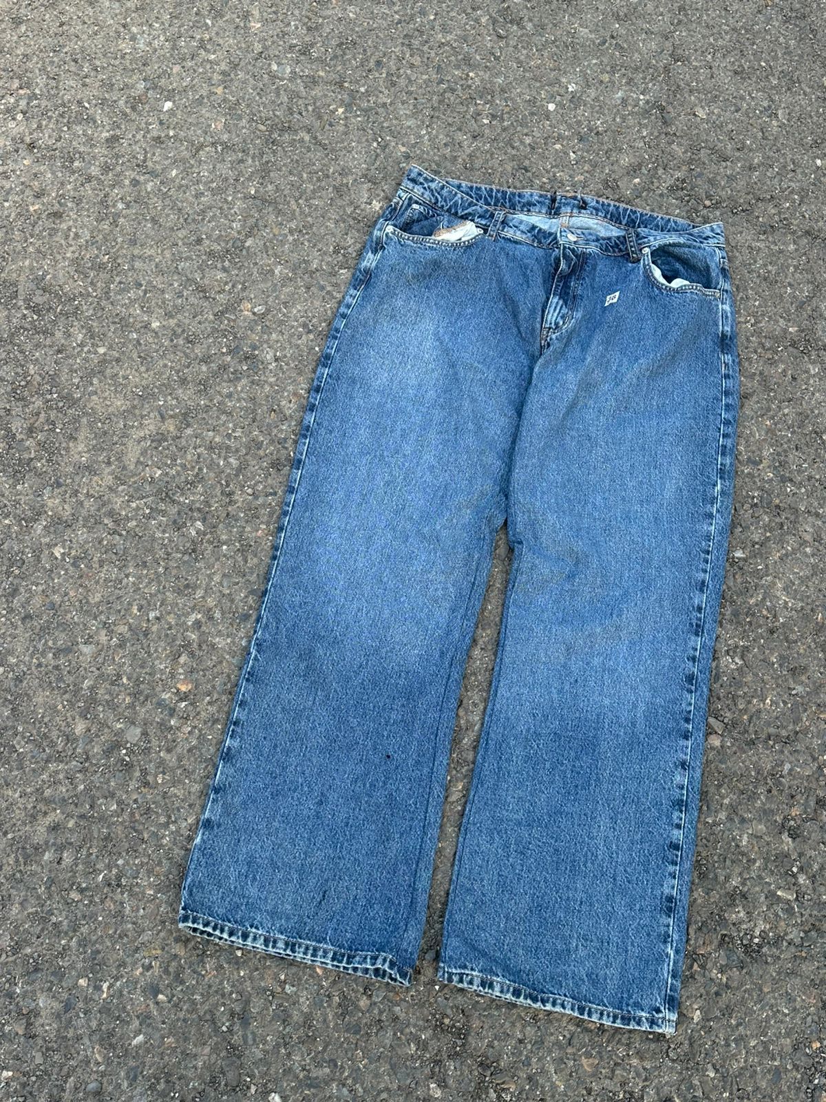 Vintage blue washed denim