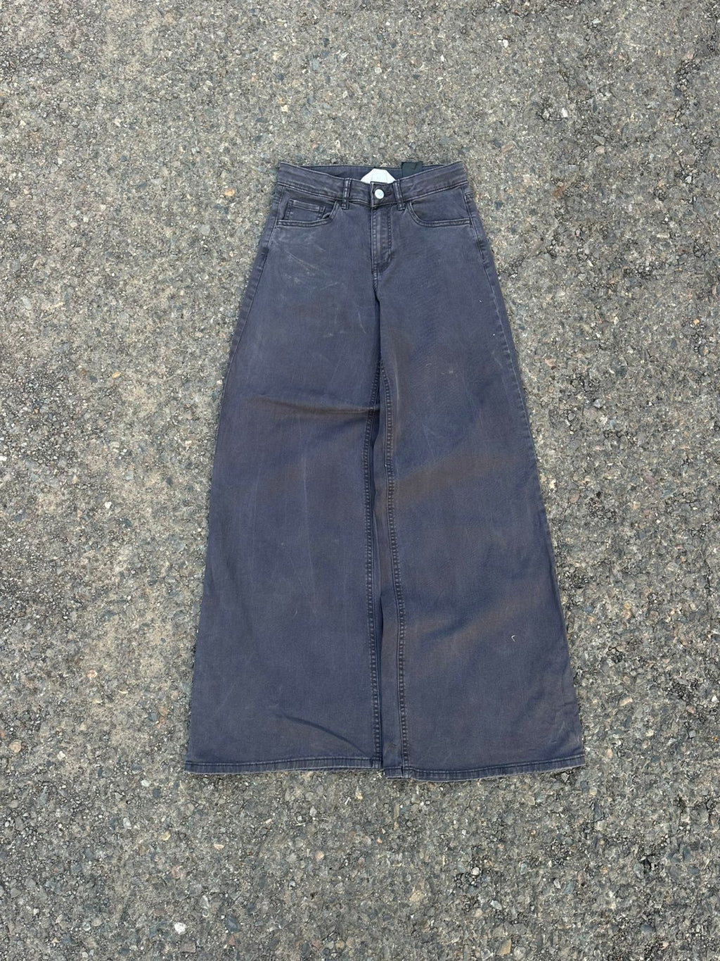 H&M washed wideleg baggy denim