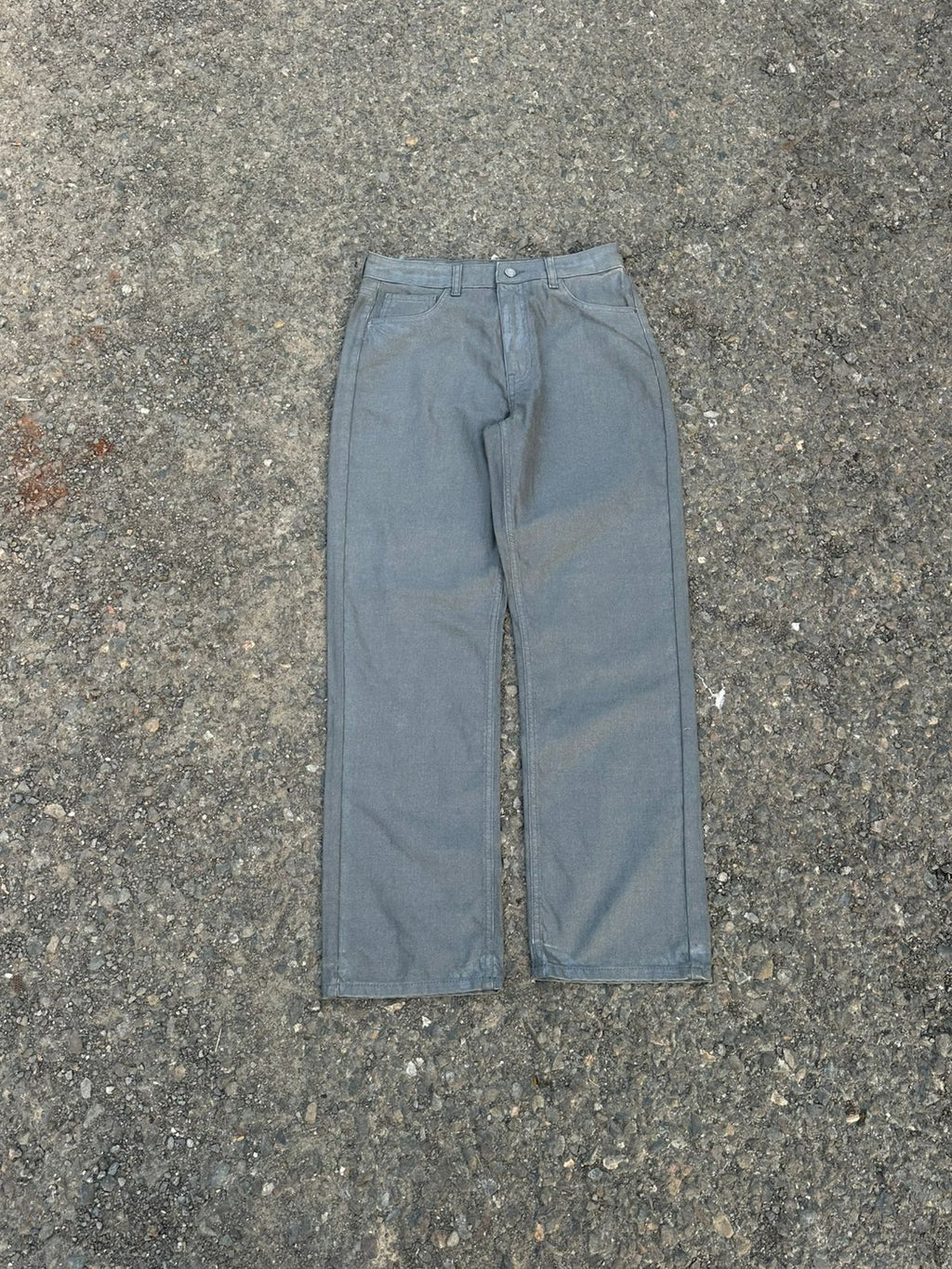 Glazed grey denim