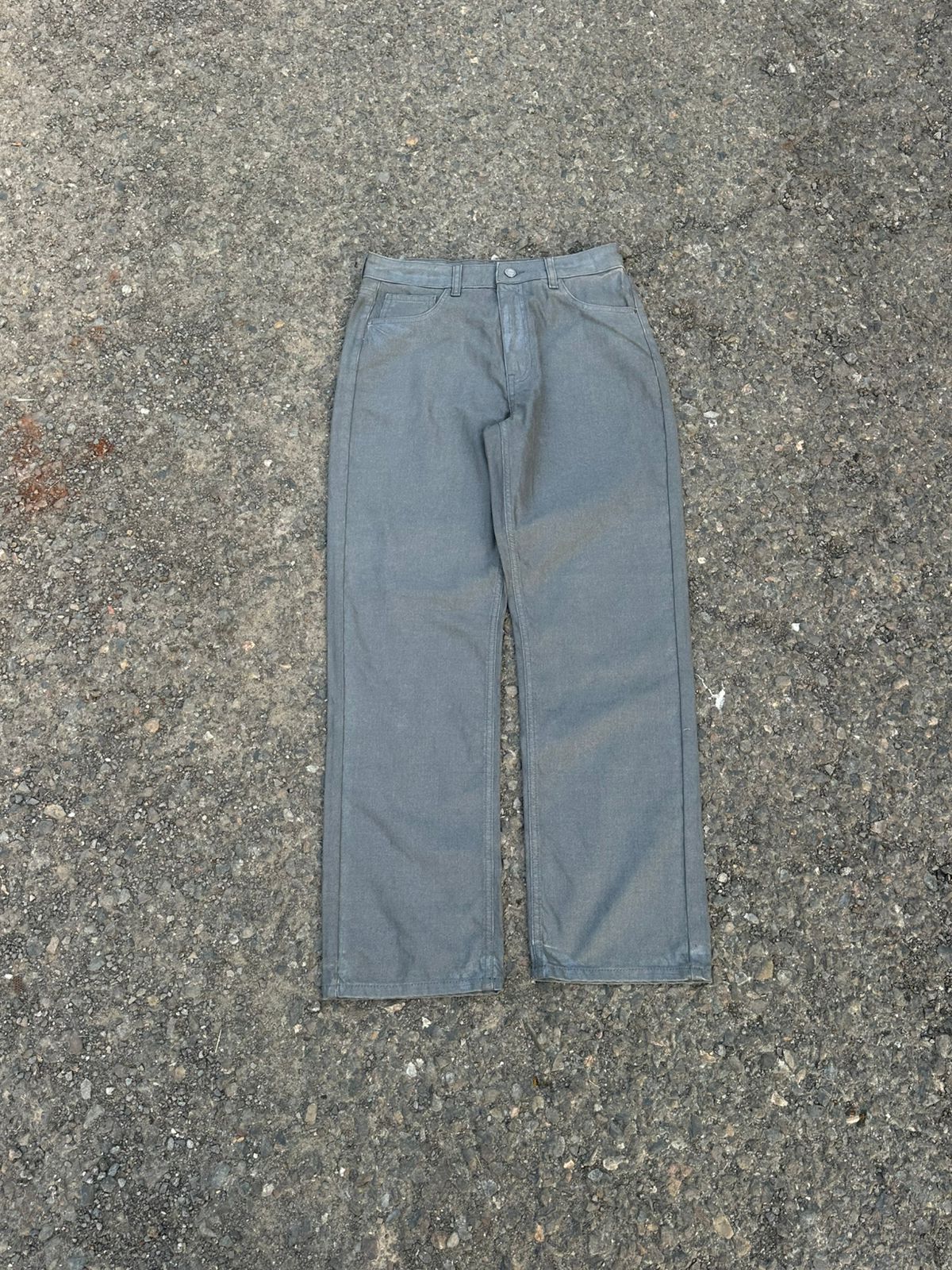 Glazed grey denim