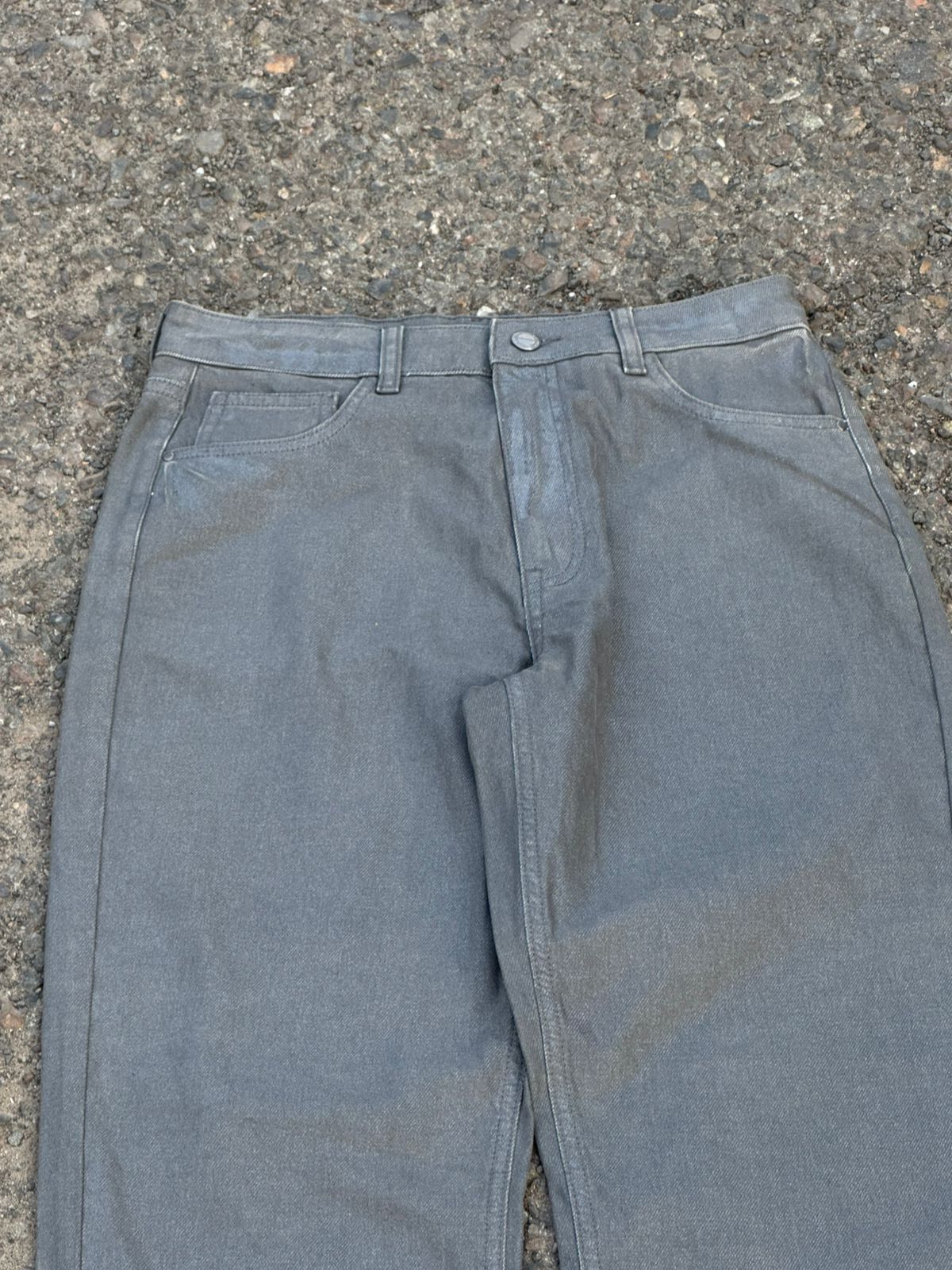 Glazed grey denim
