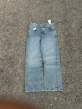 Vintage blue wahsed denim
