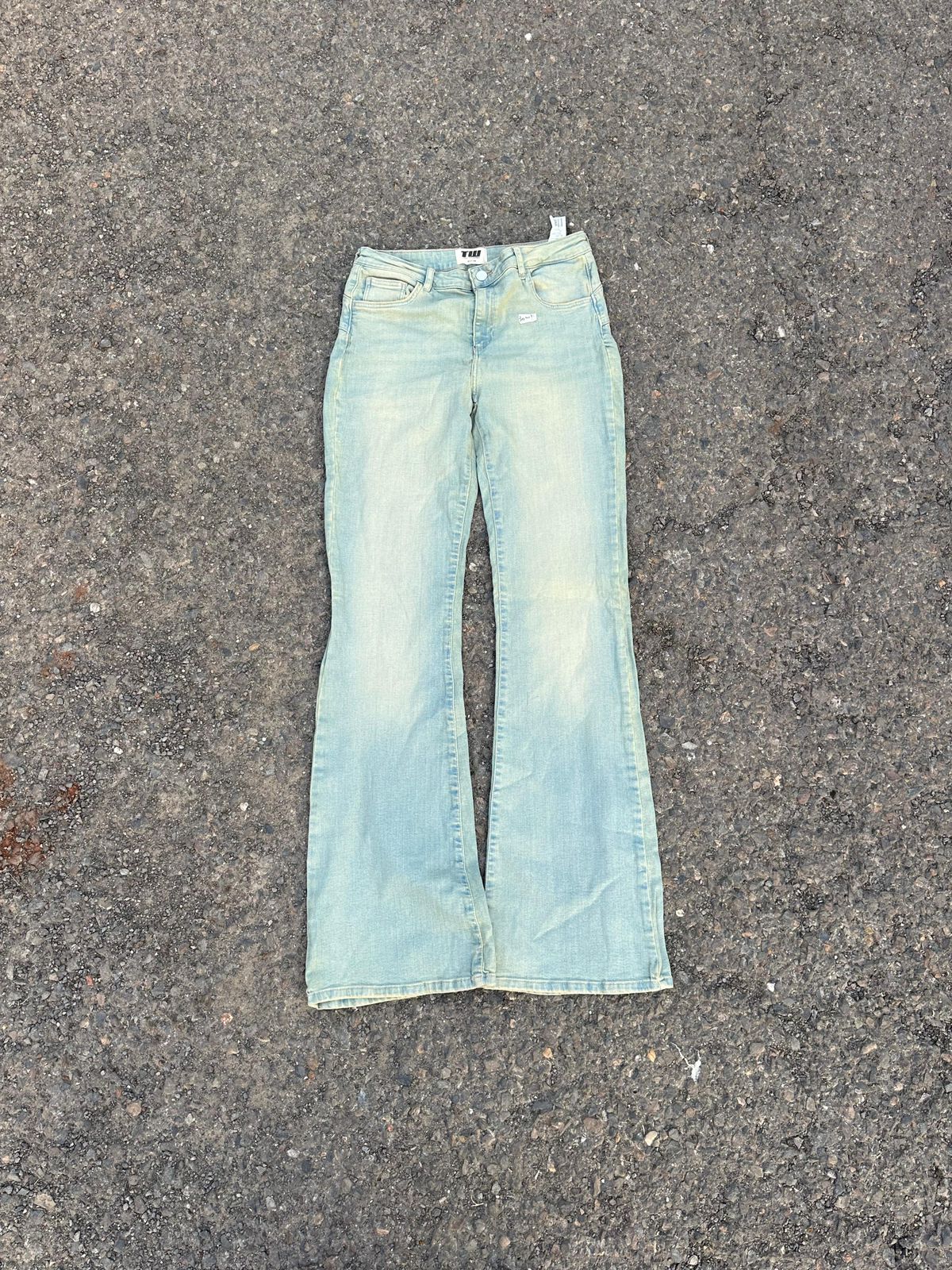 Vintage flared washed 4u denim