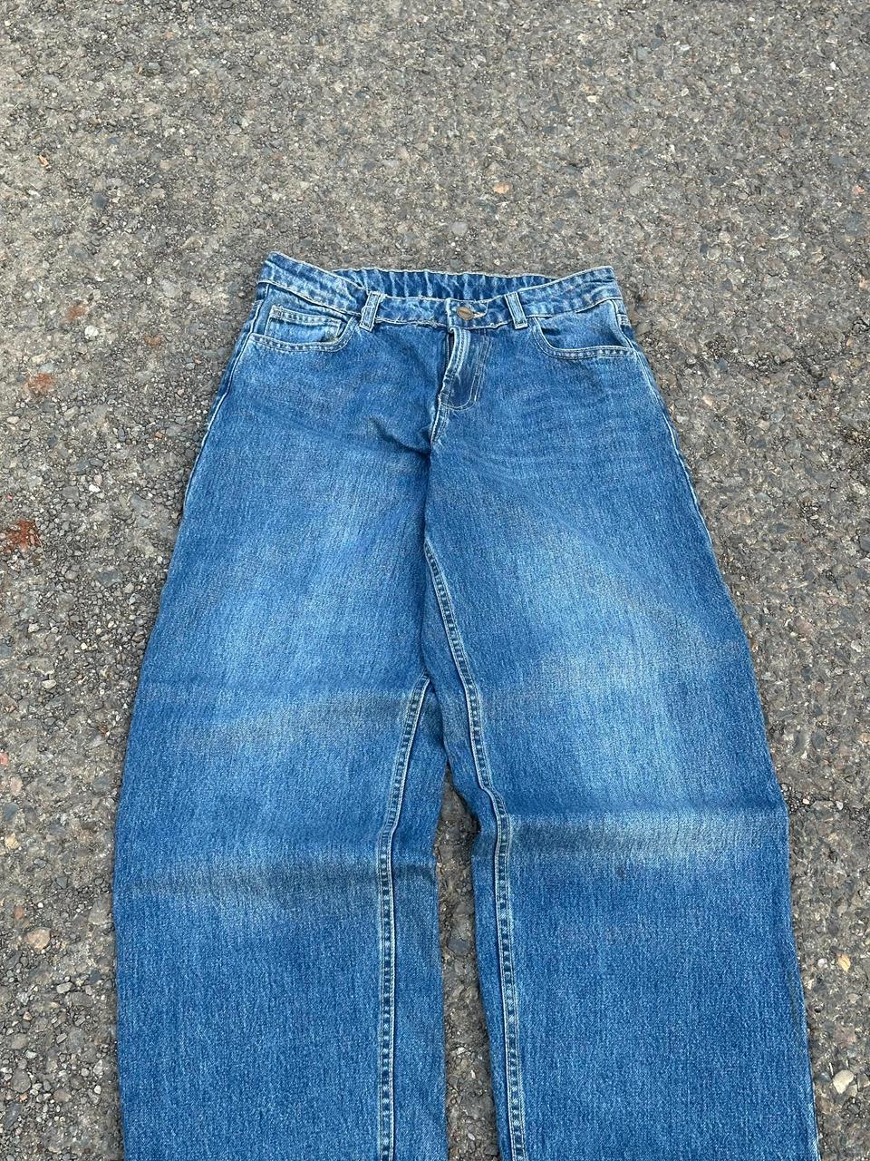 Vintage blue washed baggy denim