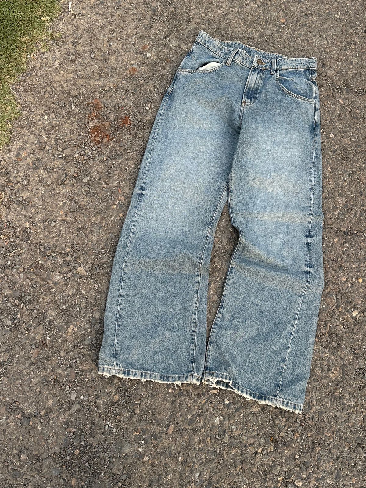 Vintage blue washed denim