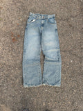 Vintage blue washed denim