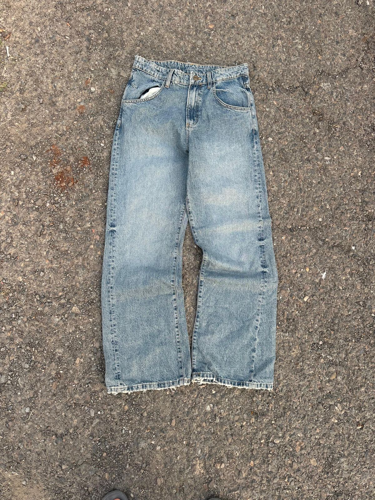 Vintage blue washed denim