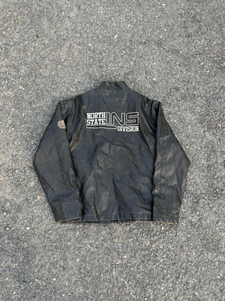 Vintage racing leather INS division jacket