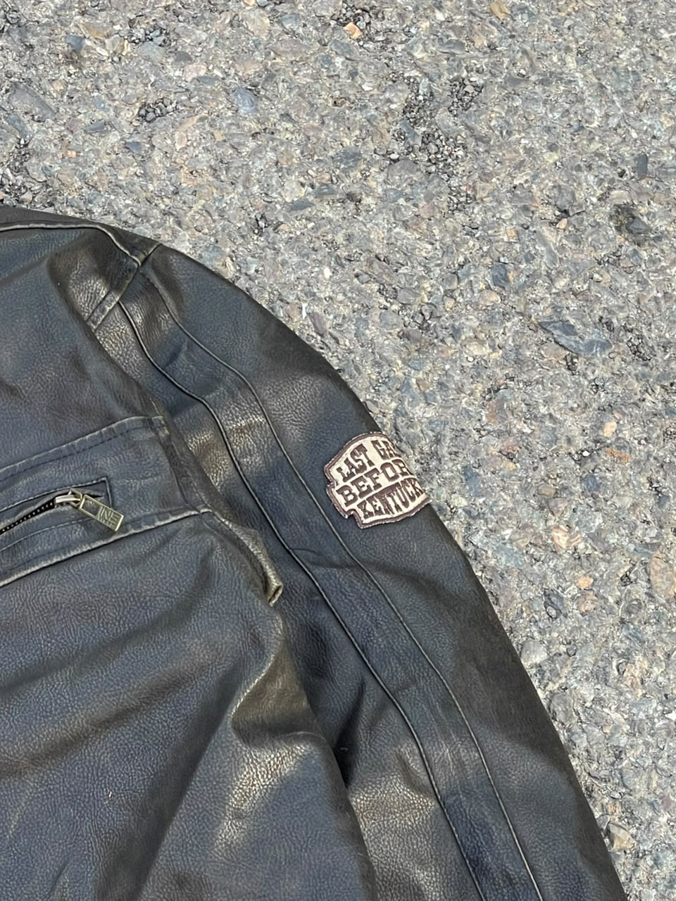 Vintage racing leather INS division jacket