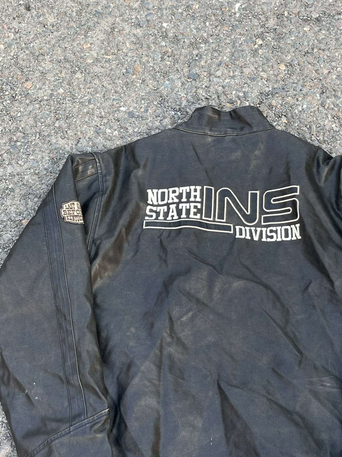 Vintage racing leather INS division jacket