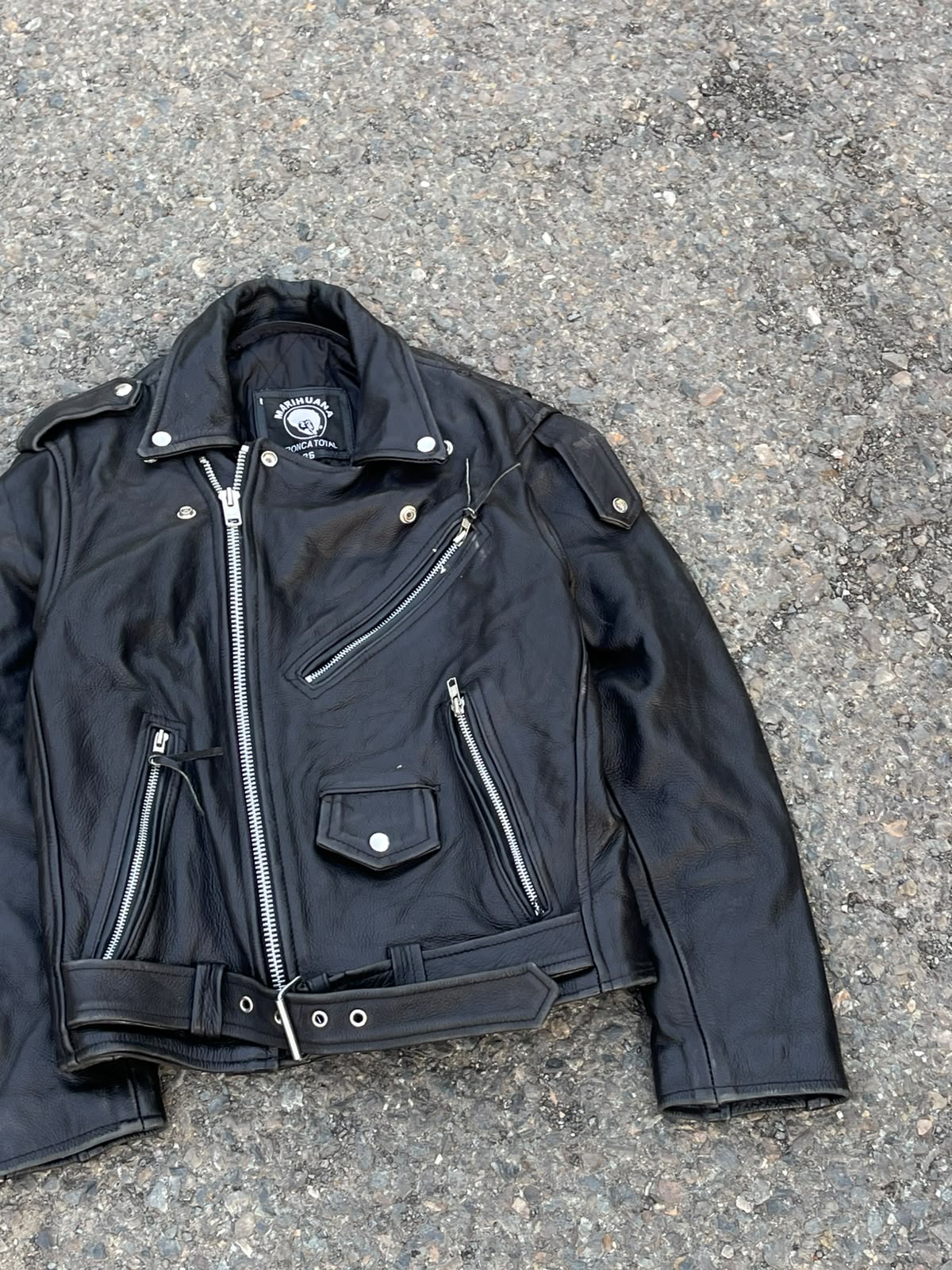 Marihuana vintage '00s bikers jacket