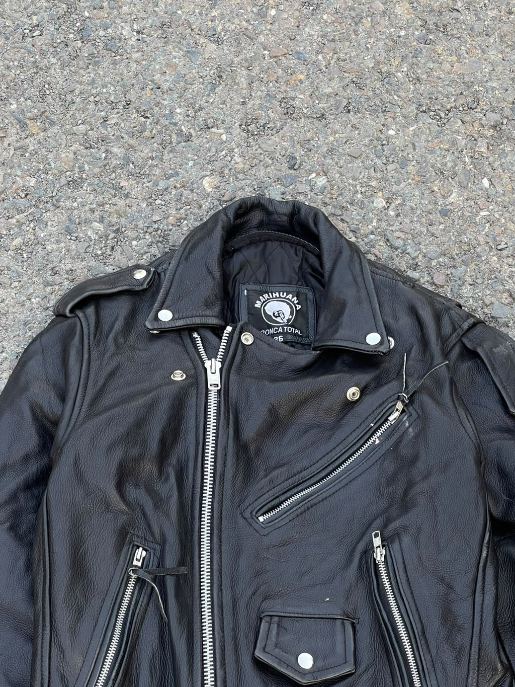 Marihuana vintage '00s bikers jacket