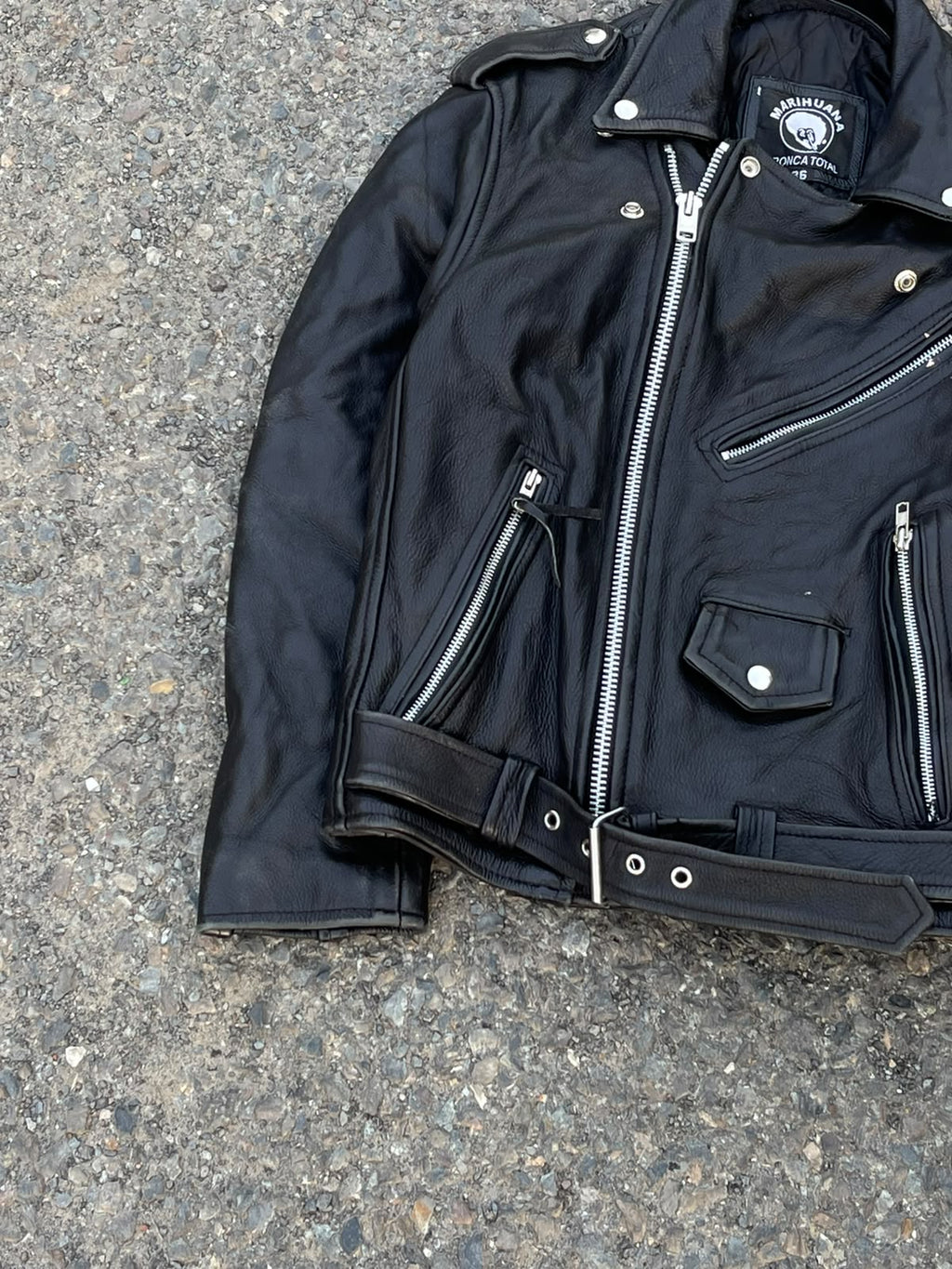 Marihuana vintage '00s bikers jacket