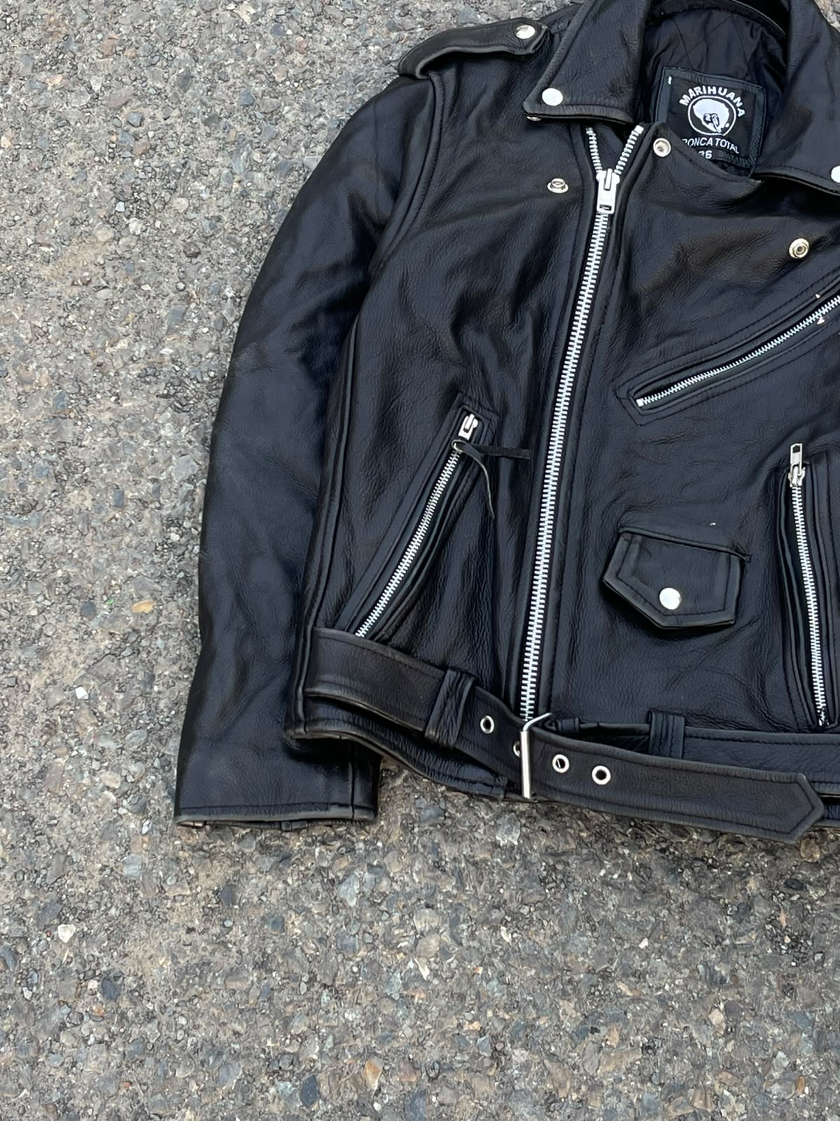 Marihuana vintage '00s bikers jacket