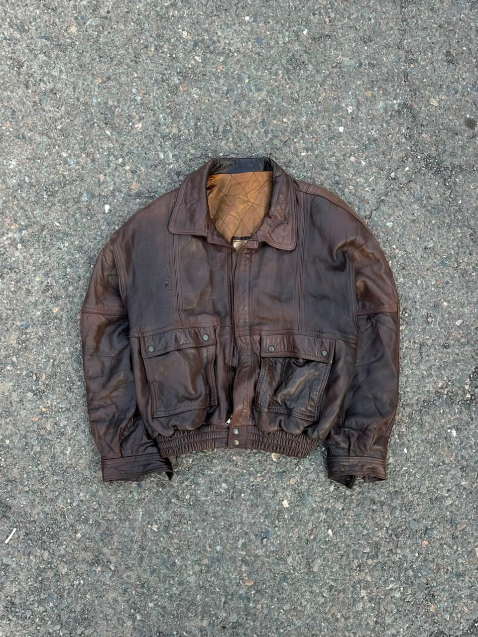 Vintage brown maria belmorte leather rare boxy fit jacket