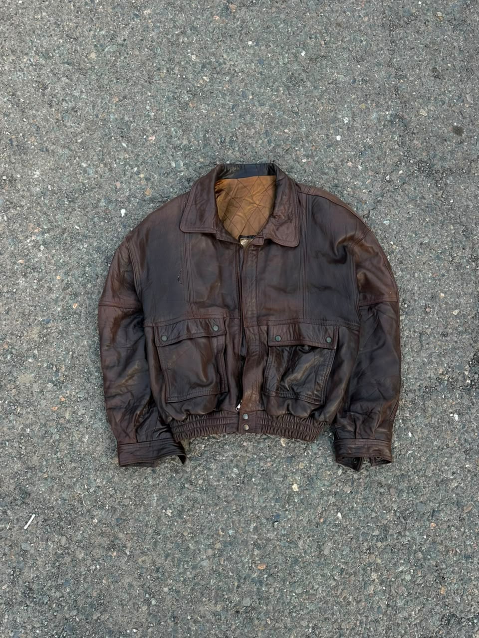 Vintage brown maria belmorte leather rare boxy fit jacket