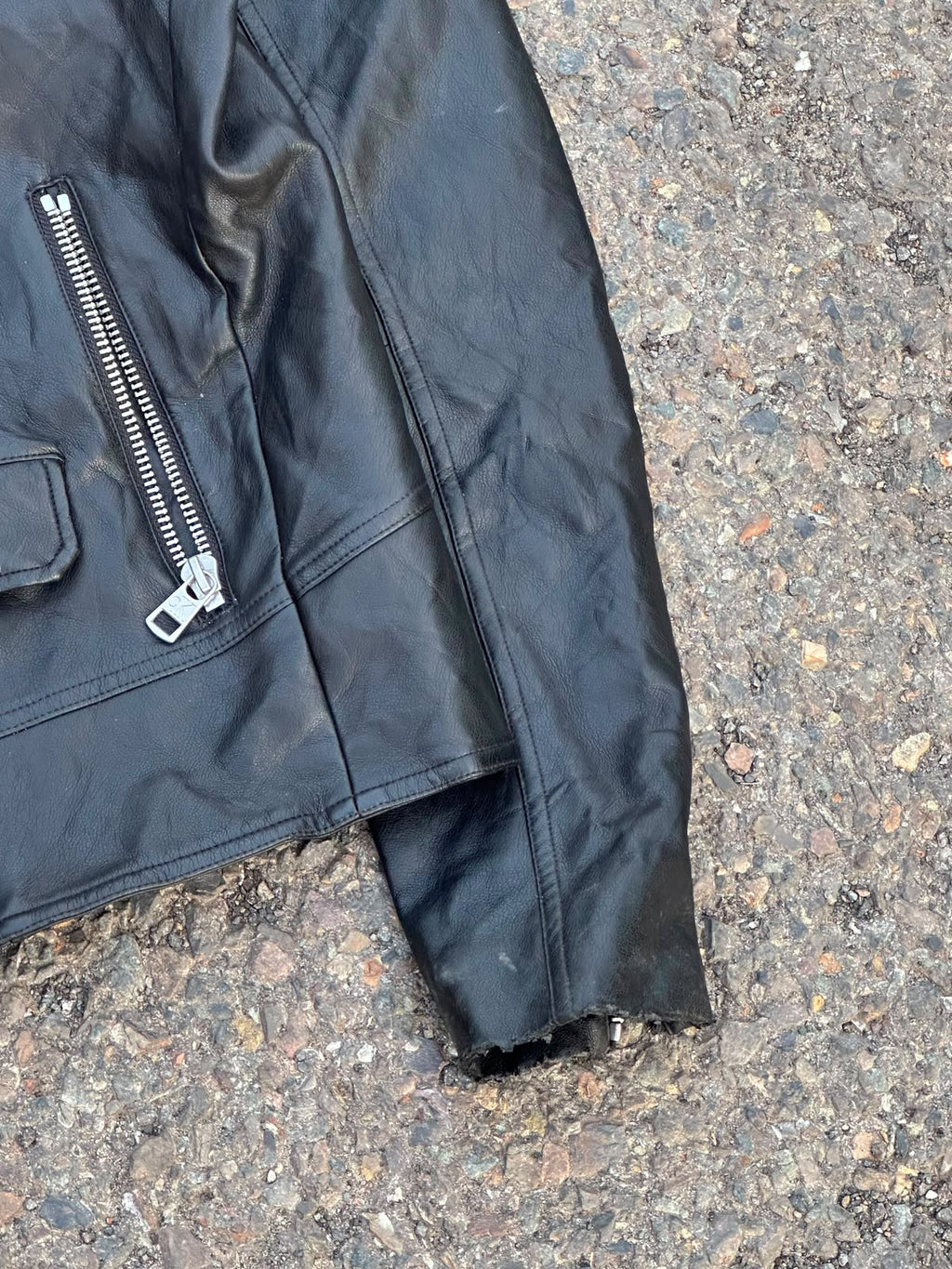Ck faux leather racing jacket