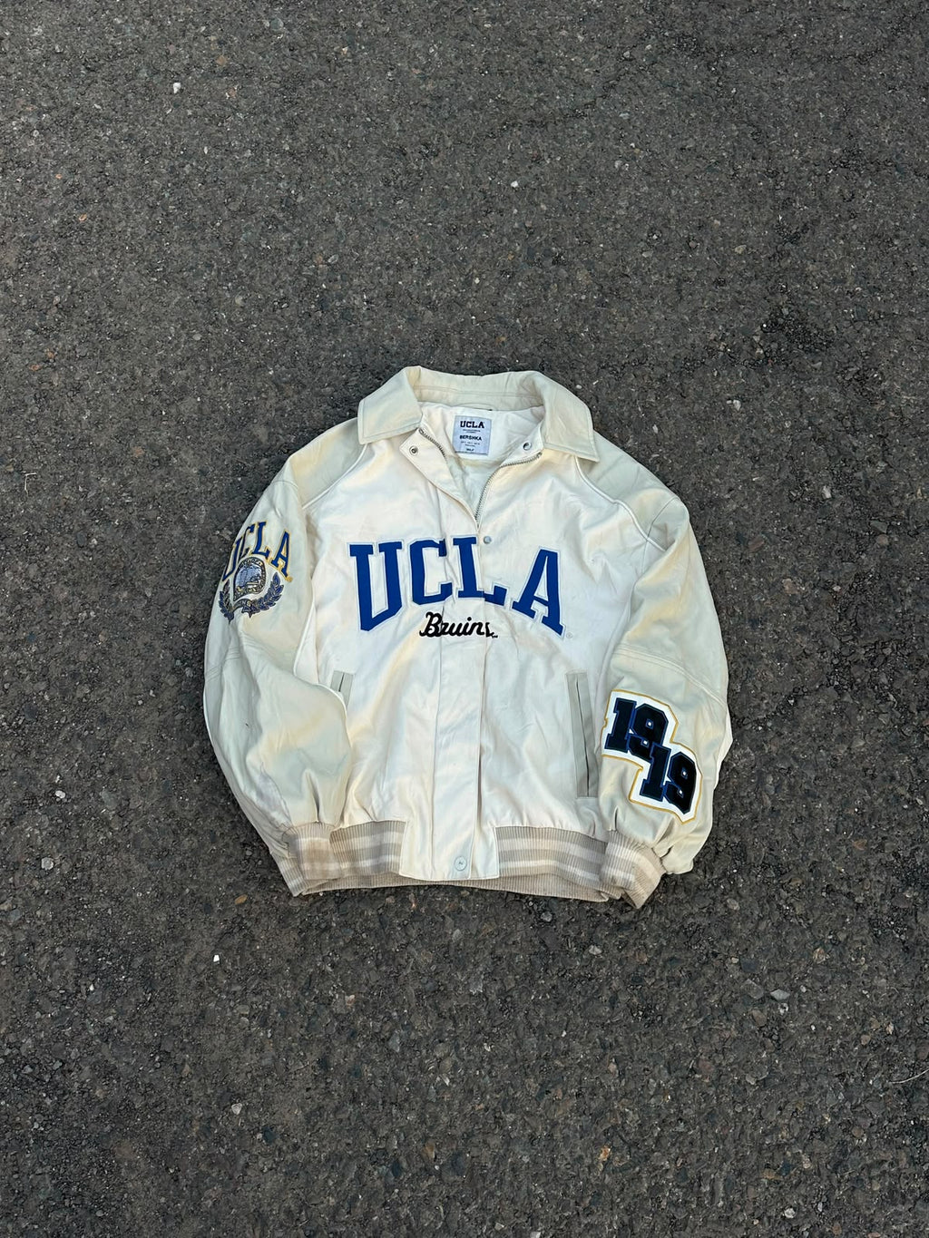 Ucla vintage faux leather jacket