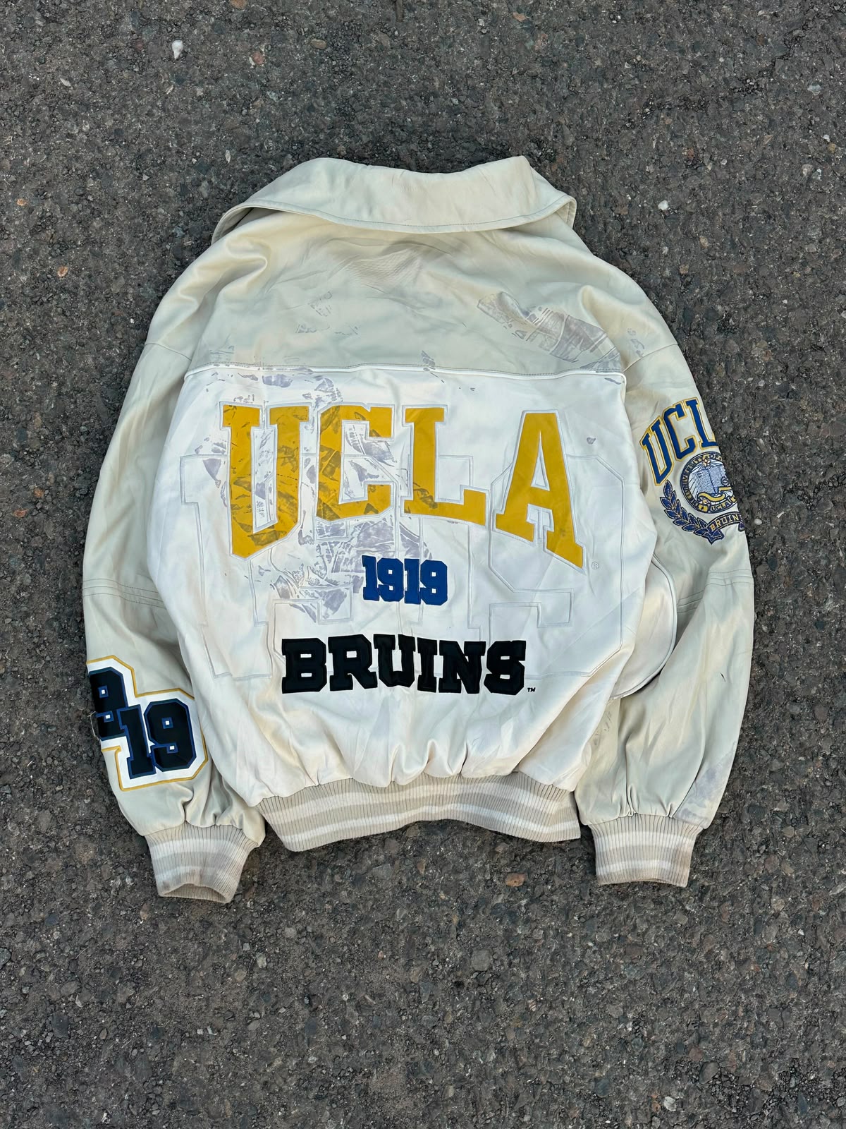 Ucla vintage faux leather jacket