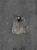 Vintage bke 2000s rarest washed leather jacket