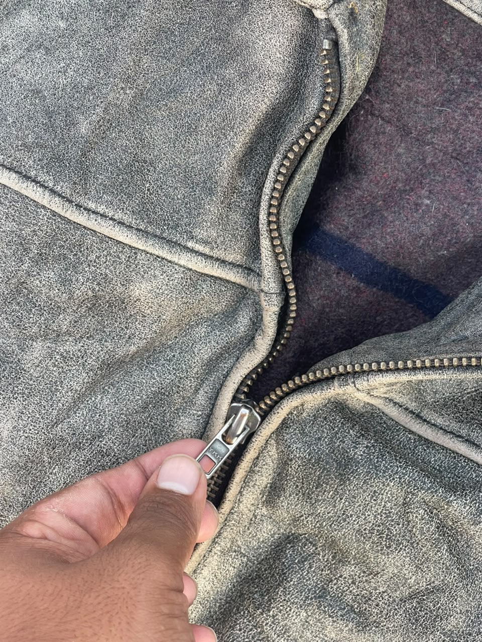 Vintage bke 2000s rarest washed leather jacket