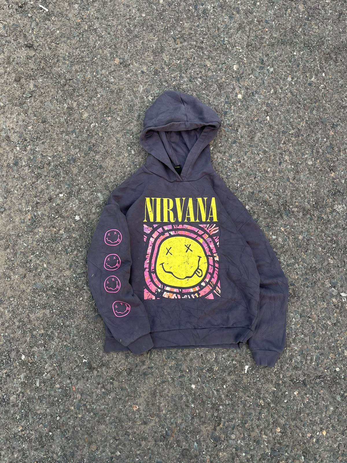Nirvana band hoodie(baggy cropped)