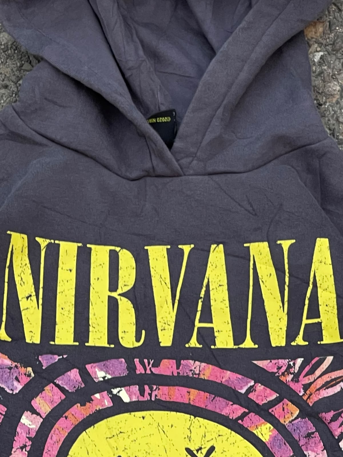 Nirvana band hoodie(baggy cropped)