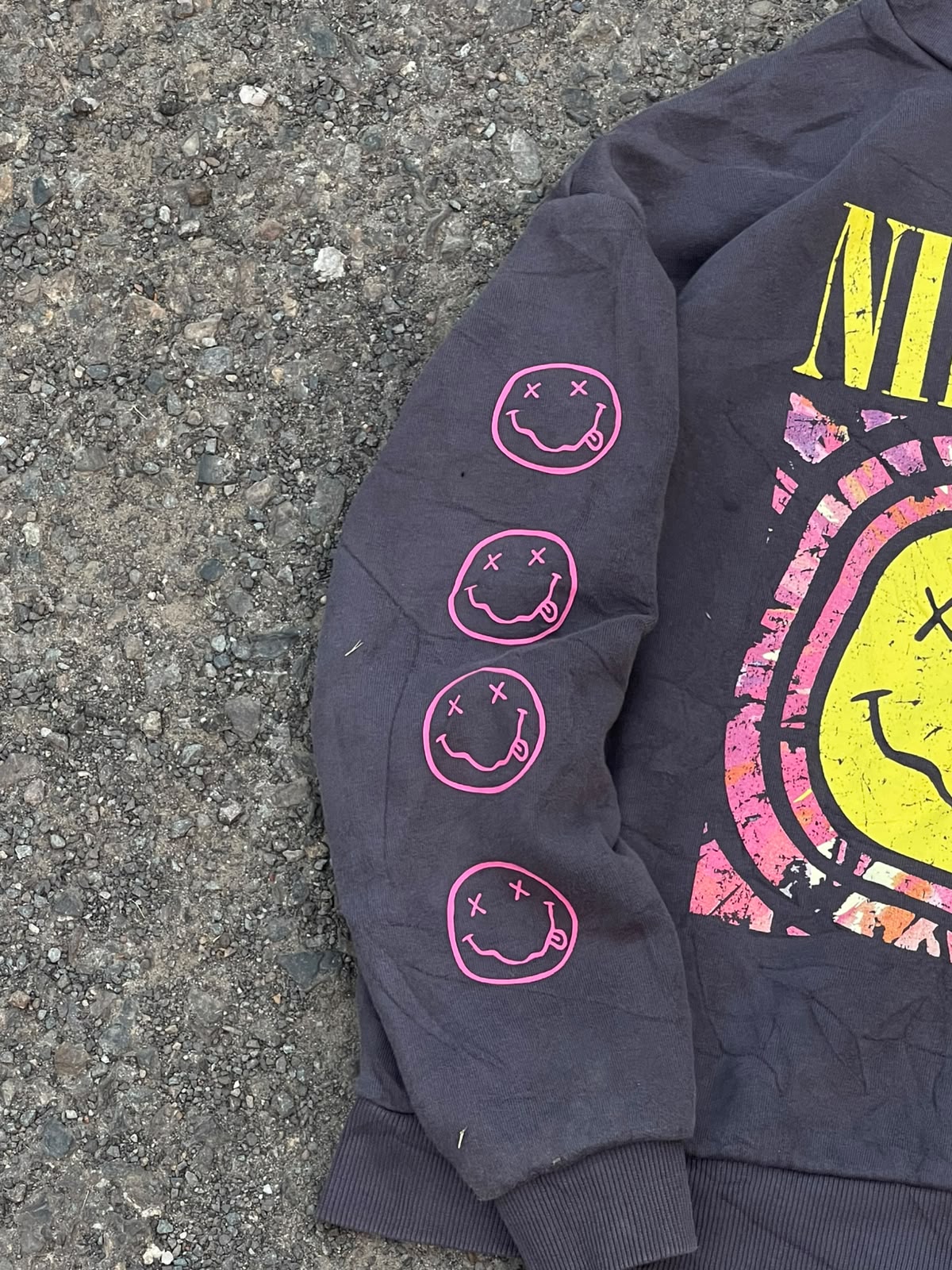 Nirvana band hoodie(baggy cropped)