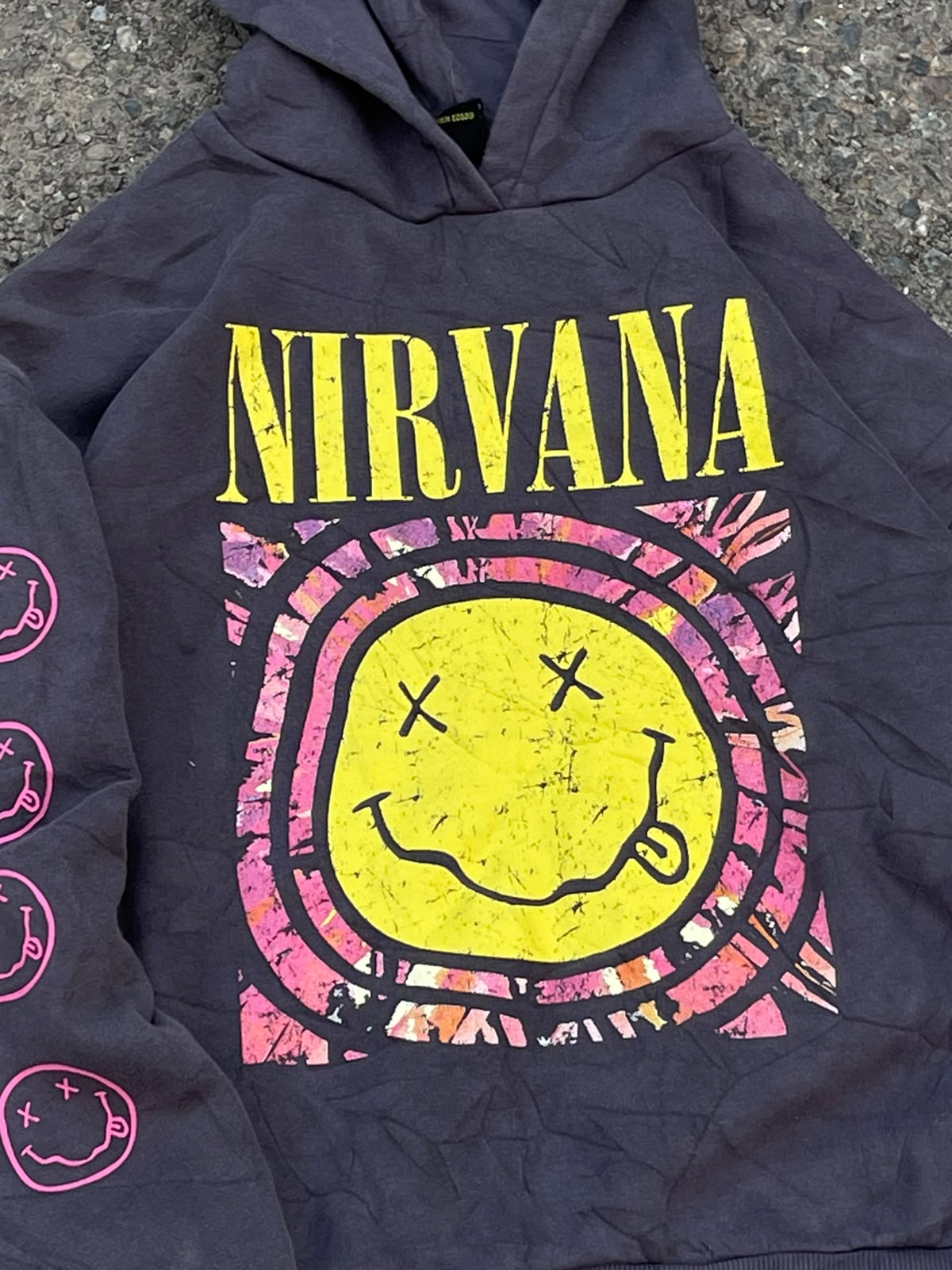 Nirvana band hoodie(baggy cropped)