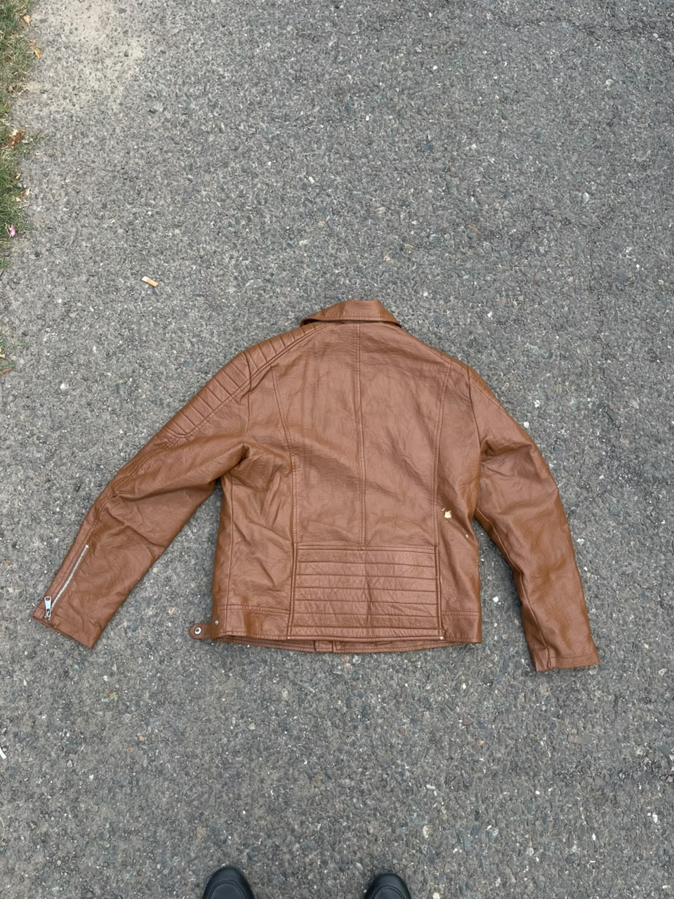 Vtg faux leather jacket