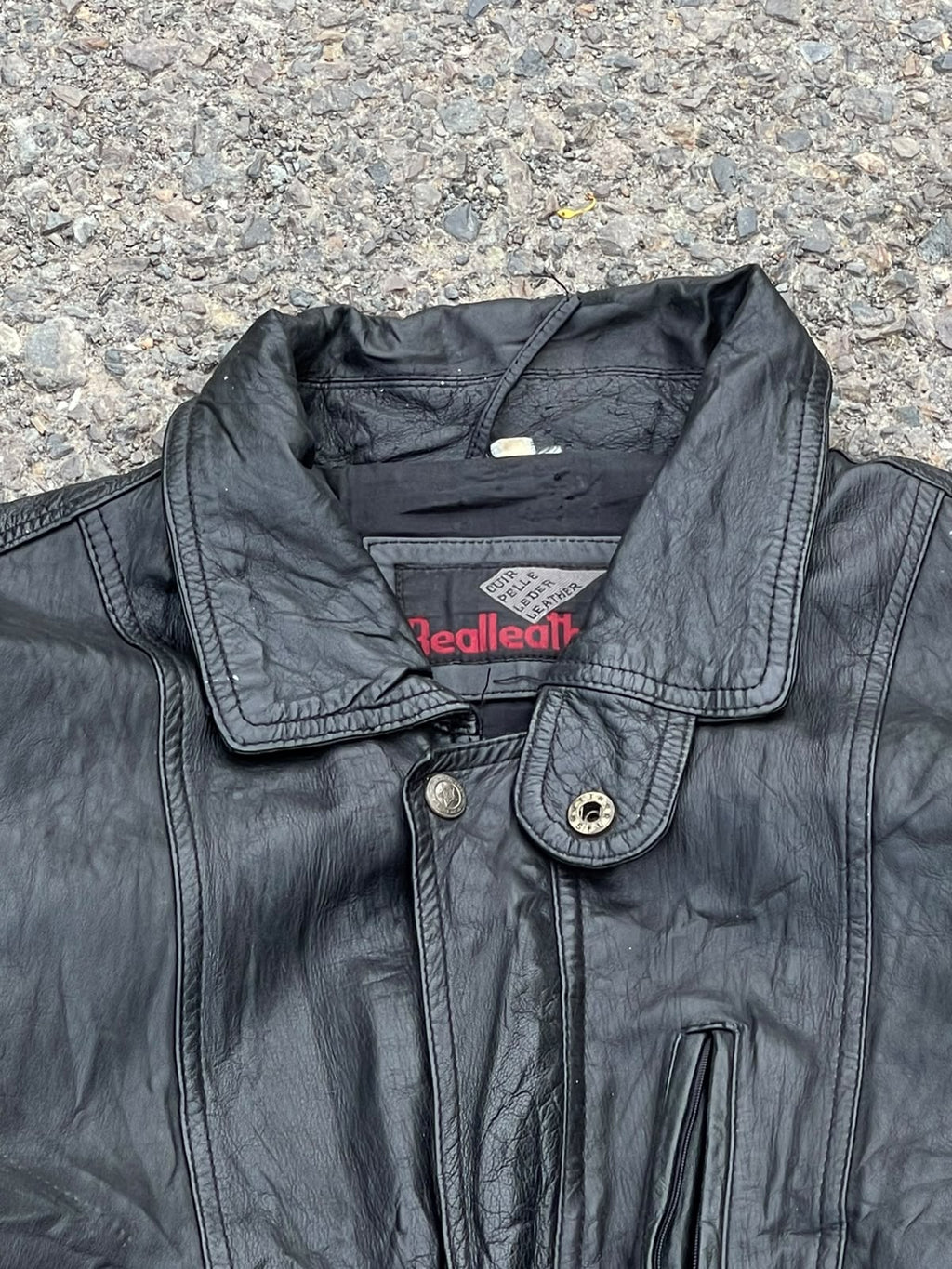 Vintage cuir pelle leadr genuine leather jacket