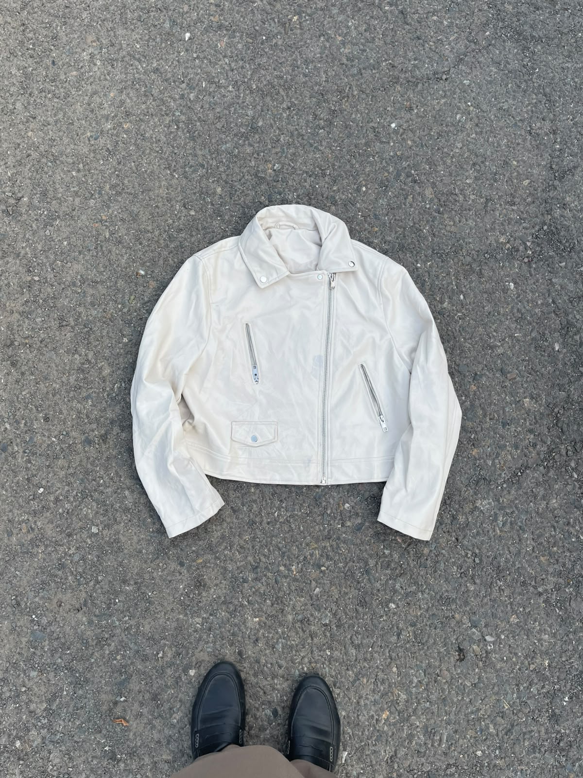 Faux leather bikers jacket