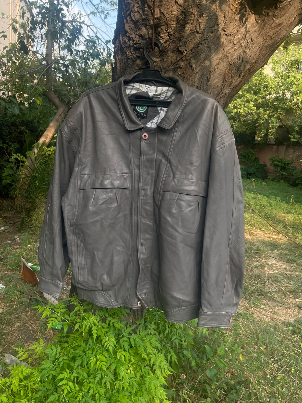 Vintage &nbsp;genuine leather grey RARE jacket