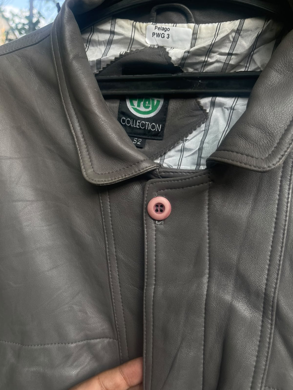 Vintage &nbsp;genuine leather grey RARE jacket