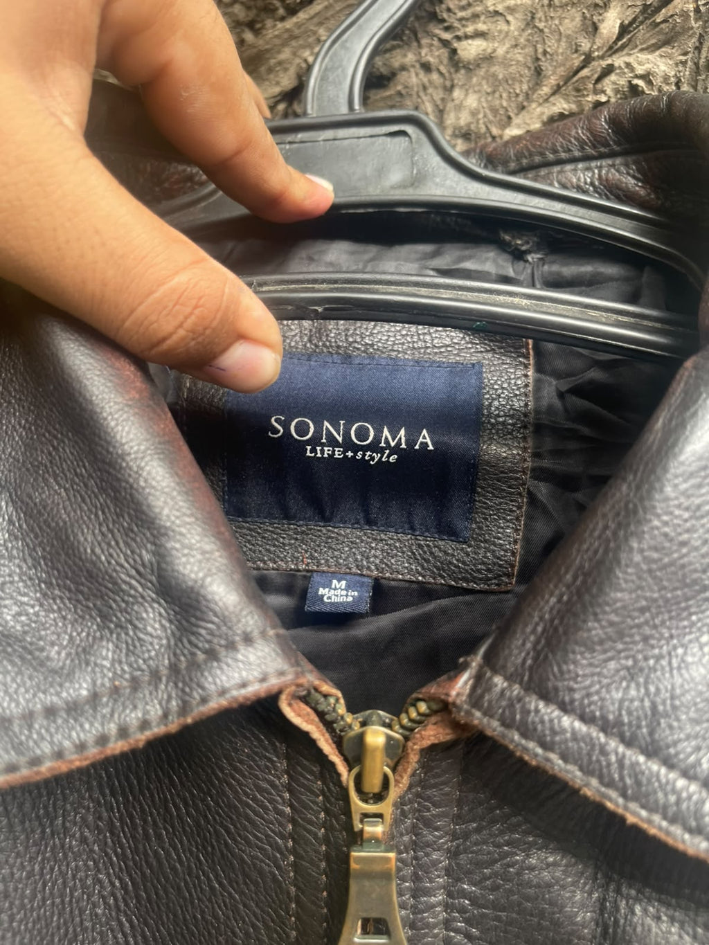 Sonoma lifestyle genuine leather jacket