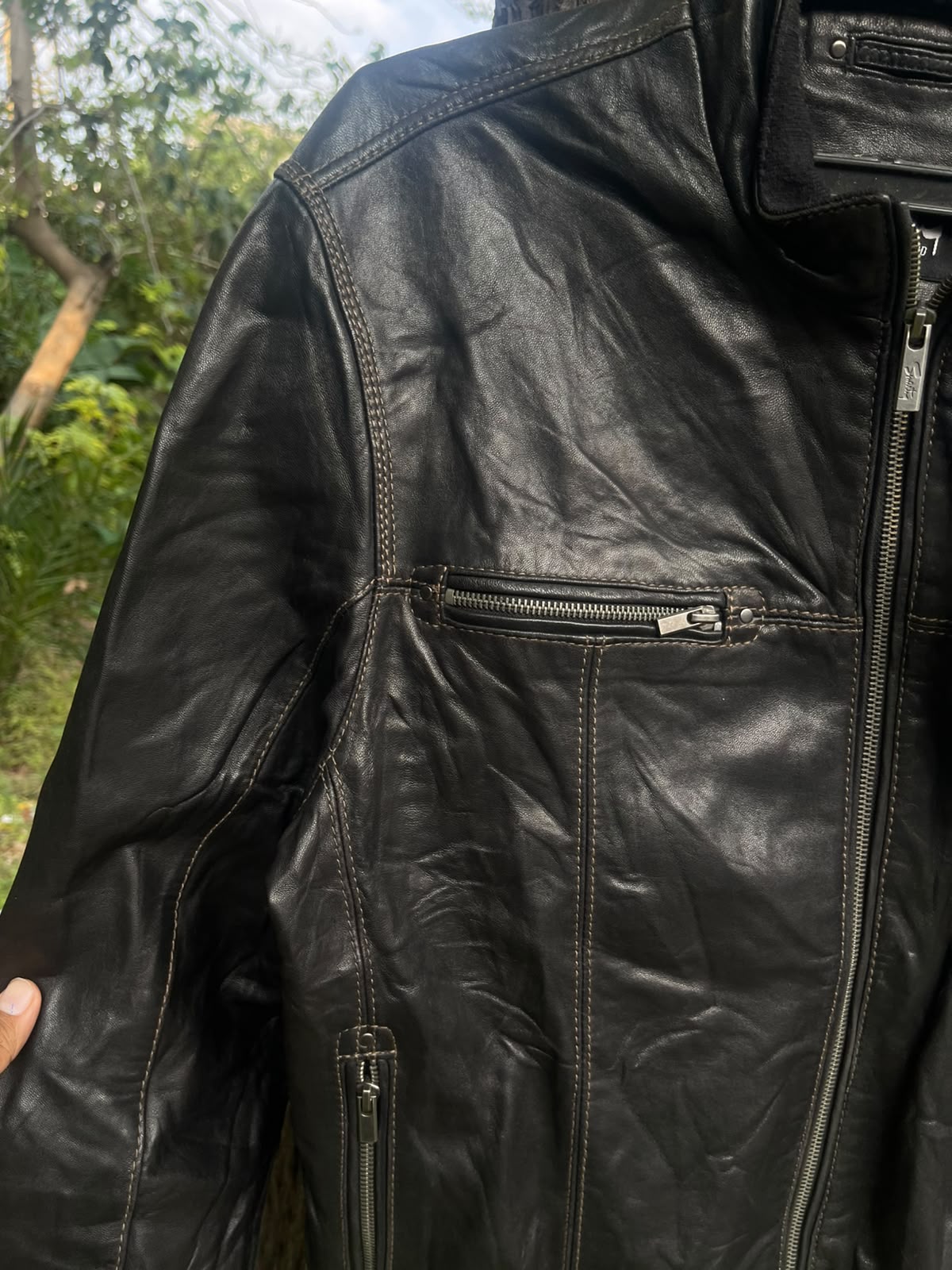 Smart faux leather vtg jacket