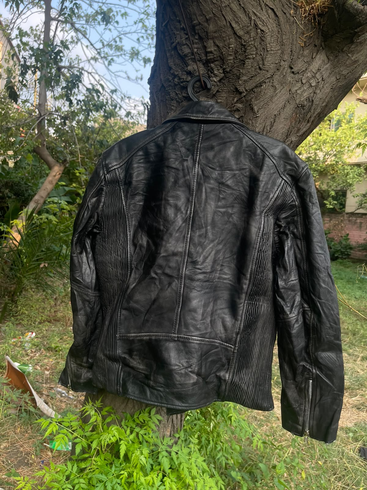 True d90s vintage network skins genuine washed leather jacket(so so rare)