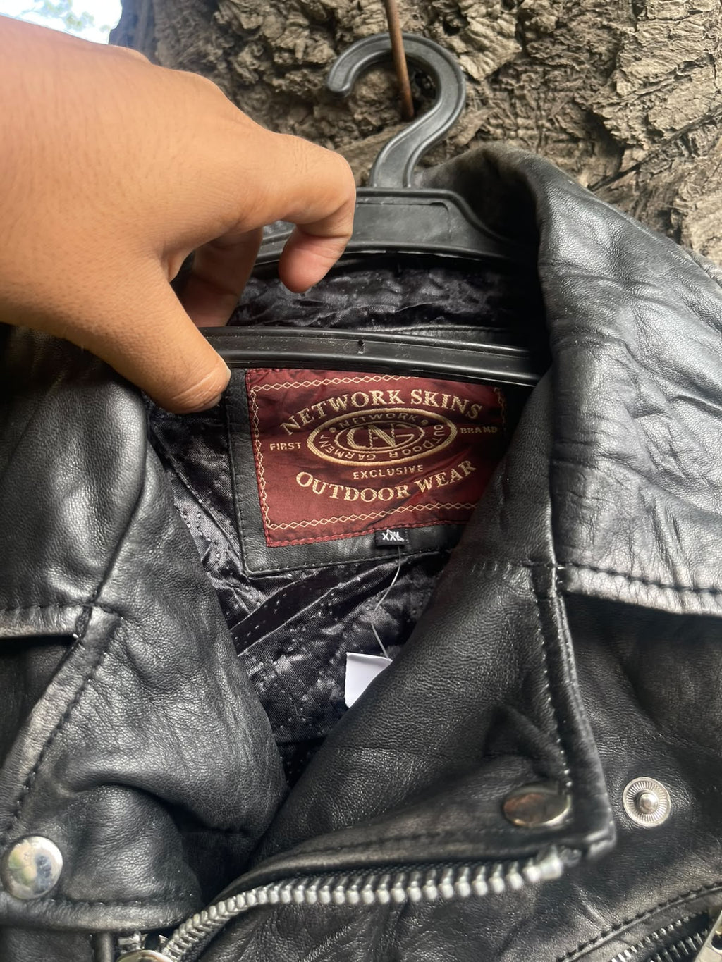 True d90s vintage network skins genuine washed leather jacket(so so rare)