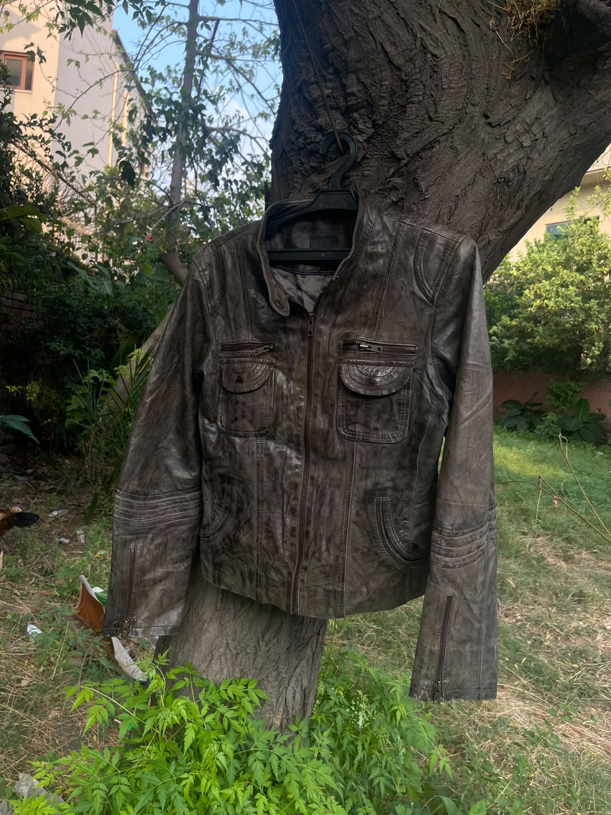 Vintage 90s washed genuine leather very rare colourway jacket