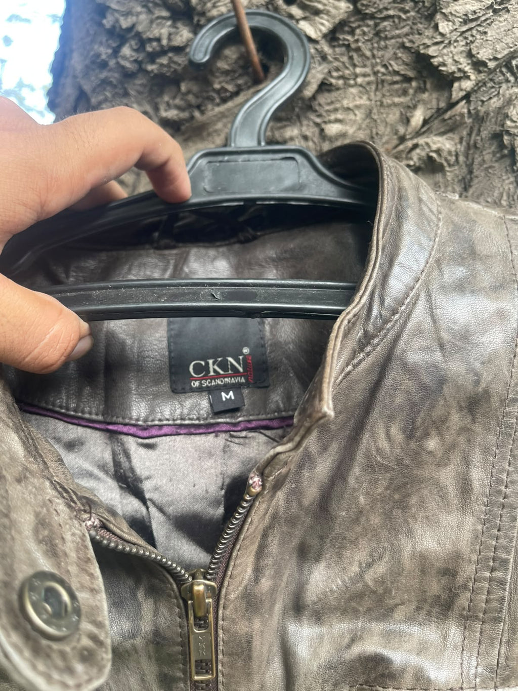 Vintage 90s washed genuine leather very rare colourway jacket