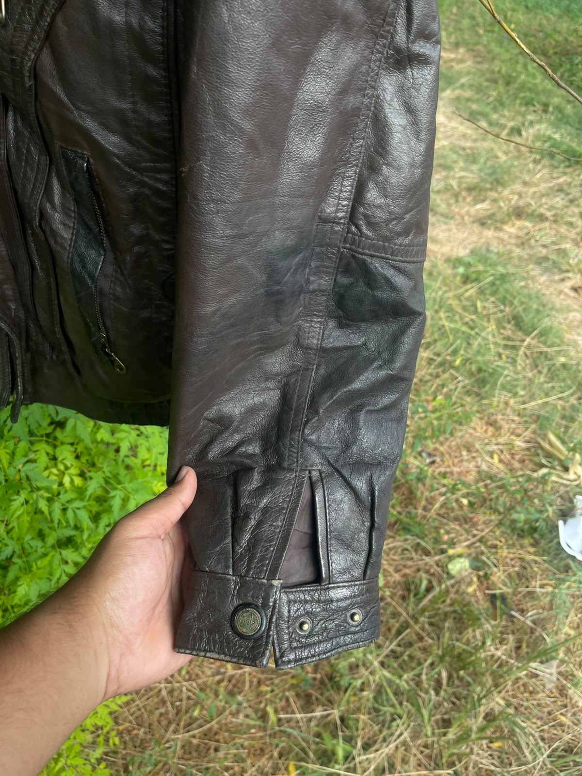 Extremely rare 1990s itlaian jcc vintage genuine heavyweight leather jacket