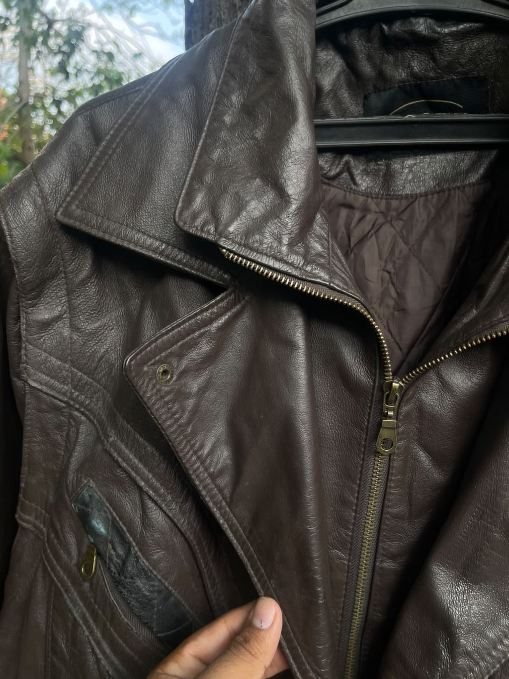 Extremely rare 1990s itlaian jcc vintage genuine heavyweight leather jacket